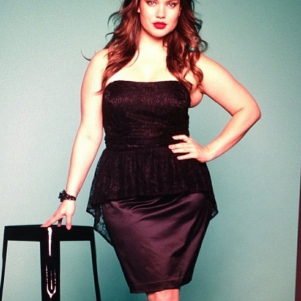 PEPLUM LACE LITTLE BLACK DRESS